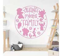 Ohana Means Family - Lilo and Stitch - Children Decal Wall Sticker [XLarge] [Pink]