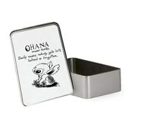 Ohana Means family Portable Metal Tin Storage Box Biscuit Chocolate Tin Emergency Stuff Birthday Gift. (Rectangular)