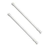 OHAOLYLE Tension Rod,Extendable Curtain Poles,30-50cm Extendable Hanging Bar,No Drill Spring Net Curtain Pole Voile Curtain Tension Pole Adjustable Telescopic Rods Extendable for Bathroom(white,2pcs)