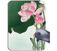 Ohara Koson Blooming Lotus Flower Mouse Mat. Vintage Japanese Art Painting Mouse Pad