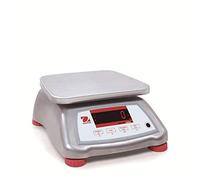 OHAUS V22XWE15T Valor 2000 Bench Scale, 15kg Capacity, 2g Readability Stainless Steel IP68 Waterproof with Dual Display Rapid Response Commercial Kitchen Scales