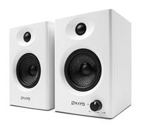 OHAYO 60W Active Bookshelf Speakers with Glass Fiber Unit, Bluetooth 5.3 & Multi-Input (USB/RCA/AUX) - for Immersive PC Gaming, Music, DJ, Stereo 2.0 Desktop Speakers, 1 Pair, White