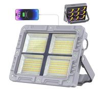 OHAYORI 100W Rechargeable Portable Floodlight with Power Bank, LED Camping Light with USB Port/Magnetic/5 Modes, Solar LED Emergency Work Light Waterproof for Fishing, Hiking, Repairing
