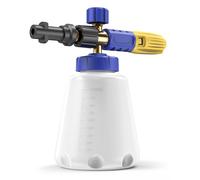 OHAYORI Foam Cannon 1L Snow Foam Lance for Karcher, Power Wash Foam Nozzle with Wide Neck, Heavy-Duty Spray Gun Accessory, Car Foamer Jet Sprayer for K2 K3 K4 K5 K6 K7 Pressure Washer - Blue & Yellow
