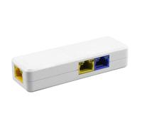 OHBET 2 Port PoE Extender 100Mbps, IEEE 802.3 af/at PoE Repeater, 1 PoE in 2 poe Out poe Splitter, Plug and Play, Wall Mount POE ethernet Repeater for Security Systems IP Camera (2 Port)