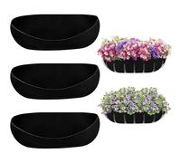 ohbien 3Pcs 36In Fabric Wall Trough Liners, Hanging Felt Window Box Liners High Breathability Flower Basket Liner Fabric Planter Basket Liner for Planters Garden Fence - Avoid Bird Nesting