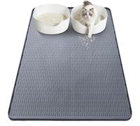 ohbien Cat Litter Mat Extra Large, 101x71cm Silicone Waterproof Cat Litter Tray Mat with Raised Edges for Scatter Control, Soft on Kitty Paws Easy to Clean, Trapping Mat for Litter Trays & Food Bowls