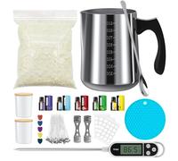 Ohcans Candle Making Kit Supplies, Soy Wax DIY Candle Making for Adults, with 900ml Candle Make Pouring Pot,Candle Jar Candle Wicks, Wicks Sticker, Wicks Holder, Thermometers
