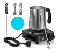 Ohcans Candle Making Kit with Electronic Hot Plate, Candle Making Kit for Adults, DIY Starter Candle Making Supplies, with 900ml Candle Pouring Pot, Stirring Spoon, Wicks Holder, Thermometers