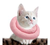 OHCOZZY Cat Cone with Adjustable Neck, Soft Cat Recovery Collar for Anti Lick, After Surgery Pet Protective Collar (S, Pink)