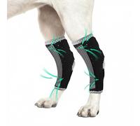 OHCOZZY Dog Rear Leg Brace 2Packs with 3Metal Splints, Leg Splint Provides Wrist Carpal Support and Against Lick, Leg Wrap Protector for Wound Injury and Sprain Healing,XL