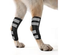 OHCOZZY Dog Rear Leg Brace 2Packs with Reflective Straps, Leg Splint Provides Joint Support and Against Lick, Leg Wrap Protector for Wound Injury and Sprain Healing,L