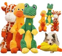 OHCVG Wowpetsmart Dog Chew Toys,Designed for Strong Chewers,Indestructible Pet Toys,Dog Toys,Invincible Chewanimals,Squeaky Stuffed Plushy Dog Toy