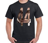 OHD Lewis Hamilton T-Shirt Merchandise 44 Short Sleeve Top Graphic Tee Printed T-Shirt for Men Black L