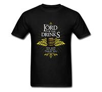 OHD Lord of Drinks T-Shirt Rule Them All Beer Oktoberfest Short Sleeve Top Graphic Tee Printed T-Shirt for Men Black L