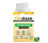 Ohdaze Nylon Filter Bags 2x4 inch | 40 Pack | 90 Micron Press Bags | 3 x Parchment Papers | 1 x Wax Container | Double-Stitch Nylon Micron Press Bags