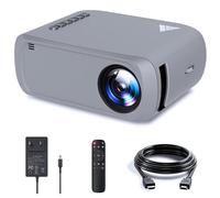 Ohdil Mini Projector with Wifi Portable Projector Support 1080P 170" Mini HD Movie Projector, Outdoor Projector Compatible with Phone/ Tablet/ Laptop/ TV Stick/ PS4/ HDMI/USB - Wifi Grey