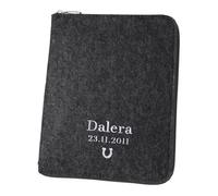 ohee manufaktur Equiden Passport Cover A5 Personalised with Name - Felt Horse Passport Cover - Cover Equidence Pass Horse - Folder Horse Pass