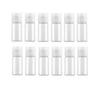 OHEETU 12Pcs 20ML/0.7oz Empty Clear Plastic Squeeze Bottles with Transparent Flip Cap Refillable Travel Cosmetic Sample Container Vials for Makeup & Toiletry