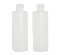 OHEETU 2Pcs 200ml Empty Refillable Plastic Clear Soft Tube Squeeze Bottle Jars with Flip Cover Makeup Sample Packing Storage Containers for Lotion Shower Gel Shampoo Toiletries