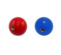 OHEETU 2Pcs 35mm Joystick Ball Top ABS Metal Threaded Knob Replacement Arcade Game Controller Sticks Handle Rocker Round Head(Red+Blue)