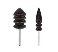 OHEETU 2PCS Black Wood Leather Burnisher Bits Rotary Tools Wood Polishing Tips for Leathers Edge Craft Hand Making