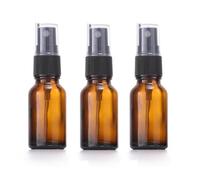 OHEETU 3PCS 15ml 0.5oz Portable Amber Glass Spray Bottles Empty Refillable Fine Mist Spray Bottles Travel Size Container for Essential Aromatherapy Perfume Cosmetic Sprays