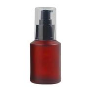 OHEETU 60ML/2oz Empty Frosted Rose Red Glass Lotion Pump Bottle Emulsion Cream Makeup Cosmetic Foundation Pump Press Bottles Dispensers Vials Container Storage Jars