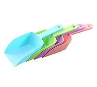 OHEETU 6PCS Multi Purpose Ice Scoop PP Plastic Food Scoops for Coffee Tea Candy Buffet Acrylic Ice Food Popcorn Scoops Kitchen Bar Party Wedding Desserts (Random Colors)
