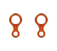 Ohewiiuk 2 x 35 KN Figure 8 Climbing Abseil Device Aluminium Alloy Downhill Equipment for Climbing Safety and Abseil Device, Orange