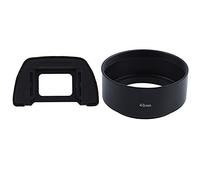 Ohewiiuk -21 Black Rubber Coated Eyecup Eyepiece for D90 D80 D70S D7000 D200 & 46mm Mount Standard Metal Lens Hood