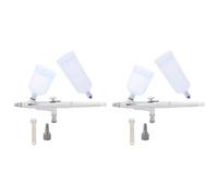 Ohewiiuk 2X Airbrush Tool 0.5mm Feed Double Action Airbrush Cake Tattoo Pistola de Pintura Aerografo