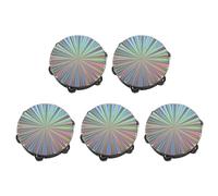 Ohewiiuk 5pcs 8 Inch Wooden Tambourine Handbell Hand Drum Reflective Percussion Instrument Toy Dancing Singing Accompaniment