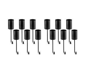 Ohewiiuk Candle Holders, Advent Wreath, Candle Sticks, Advent Wreath, Candle Holder, Taper Candles with Skewer, 12Pcs Black