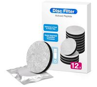OHFAMO 12 Pack MicroDisc Water Filters Compatible with Brita Fill&Go Bottles, Individually Packed Replacement Filter Discs, Reduce Chlorine, Microparticles, Unwanted Taste and Odours
