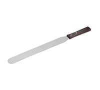 ohfruit Cake Spatula,4/6/8/10/12Inch Wooden Handle Baking Tools Stainless Steel Cupcakes Fondant Scraper for Kitchen,for Cake Decorating, Pastries and Cupcakes 12Inch 1