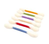 ohfruit Cotton Swab Cat Toy, 6Pcs Felt Giant Swab with Catnip, Teething Chew Sticks for Cats, for Indoor Kittens Kicking and Scratching, for Energy Burn and Enrichment multicolor