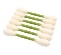 ohfruit Cotton Swab Cat Toy, 6Pcs Felt Giant Swab with Catnip, Teething Chew Sticks for Cats, for Indoor Kittens Kicking and Scratching, for Energy Burn and Enrichment Green