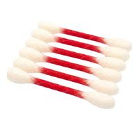 ohfruit Cotton Swab Cat Toy, 6Pcs Felt Giant Swab with Catnip, Teething Chew Sticks for Cats, for Indoor Kittens Kicking and Scratching, for Energy Burn and Enrichment Red