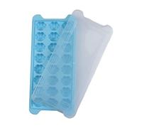 ohfruit DIY Ice Box,Ice Cube Trays 36 Grids Stackable Silicone Cat Paw Print Ice Cube Easy-Release Silicone & Flexible 36-Ice Cube Trays with Spill-Release Removable Lid F