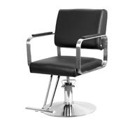 ohfruit Hydraulic Barber Chair, Heavy Duty Salon Styling Chair with Height Adjustable 360° Swivel, PVC Faux Leather Beauty Salon Equipment for Hairdresser (330 lbs Capacity) Black