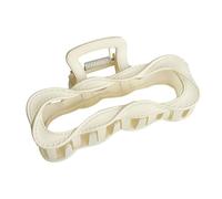ohfruit Medium Hair Claw, Twisted Rectangle Design with Morandi Color, Durable Plastic Non Deform, for Half Tied and Updo, for Daily Work and Casual Wear White