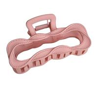ohfruit Medium Hair Claw, Twisted Rectangle Design with Morandi Color, Durable Plastic Non Deform, for Half Tied and Updo, for Daily Work and Casual Wear Pink