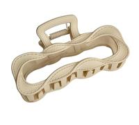 ohfruit Medium Hair Claw, Twisted Rectangle Design with Morandi Color, Durable Plastic Non Deform, for Half Tied and Updo, for Daily Work and Casual Wear Light Yellow