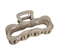 ohfruit Medium Hair Claw, Twisted Rectangle Design with Morandi Color, Durable Plastic Non Deform, for Half Tied and Updo, for Daily Work and Casual Wear Light Grey