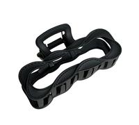 ohfruit Medium Hair Claw, Twisted Rectangle Design with Morandi Color, Durable Plastic Non Deform, for Half Tied and Updo, for Daily Work and Casual Wear Black