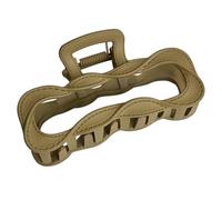 ohfruit Medium Hair Claw, Twisted Rectangle Design with Morandi Color, Durable Plastic Non Deform, for Half Tied and Updo, for Daily Work and Casual Wear Light Brown