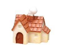 ohfruit Miniature House, Resin Micro Landscape Accessory for Fairy Garden, Mini Cartoon Cottage Model with Waterproof and Sun Resistant, for Bonsai Terrarium and Desktop Sand Table Decor A