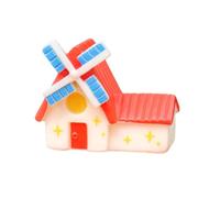 ohfruit Miniature House, Resin Micro Landscape Accessory for Fairy Garden, Mini Cartoon Cottage Model with Waterproof and Sun Resistant, for Bonsai Terrarium and Desktop Sand Table Decor B