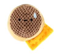 ohfruit Squeaky Cat Dog Toy, Plush Bread Shape with Crinkle Paper, Treat Hiding for Sniffing and Searching, Bite Resistant Material for Teething and Gum Protection E